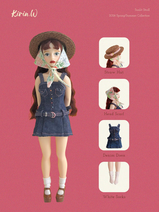 チェリードールサイズ デニムドレスセット